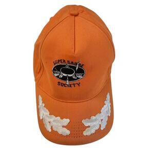 Super Sabre Society Rare Strapback Embroidered Baseball Hat Orange